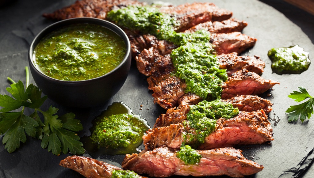 Grilled Venison Backstrap with Chimichurri